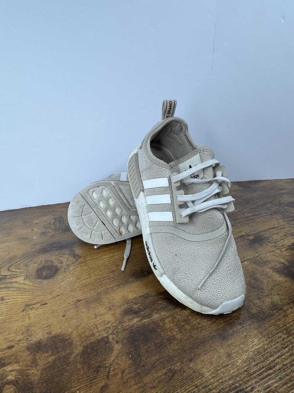 adidas NMD_R1 PS Kids 2.5 Wonder Beige White BOOST Shoes ID2085